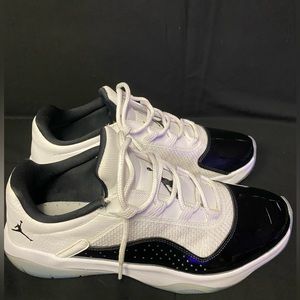 Air Jordans 11 CMFT low, white and patent leather, size 11.5, lightly loved